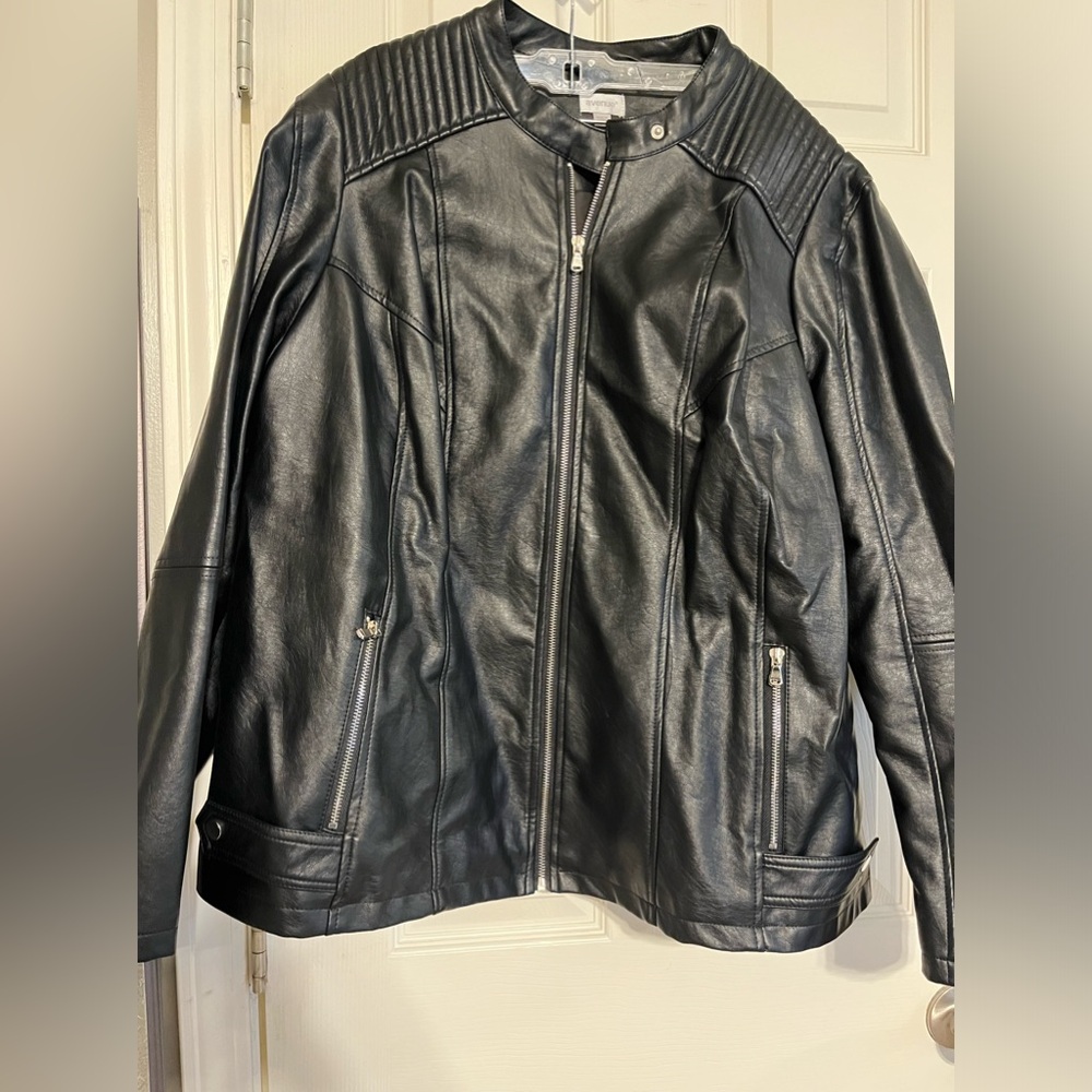 Avenue faux leather jacket